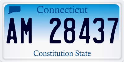 CT license plate AM28437