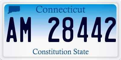 CT license plate AM28442