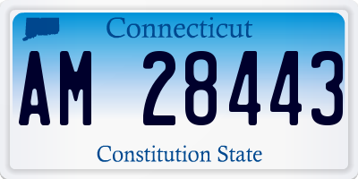 CT license plate AM28443