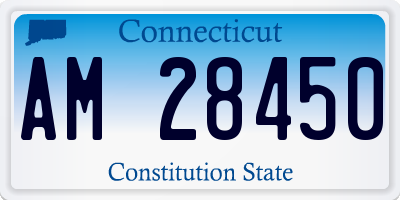 CT license plate AM28450