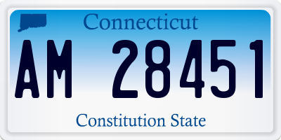CT license plate AM28451