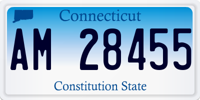 CT license plate AM28455