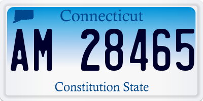 CT license plate AM28465