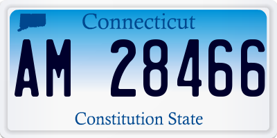 CT license plate AM28466