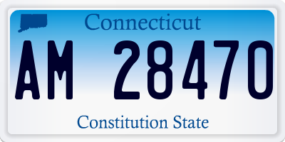 CT license plate AM28470