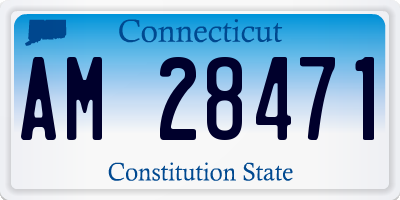 CT license plate AM28471