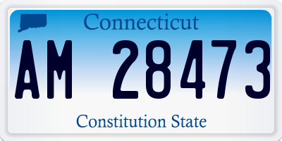 CT license plate AM28473
