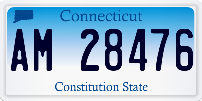 CT license plate AM28476
