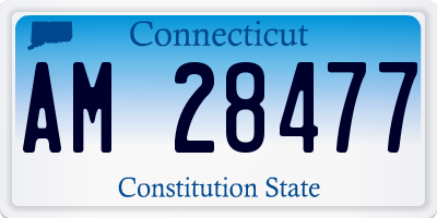 CT license plate AM28477