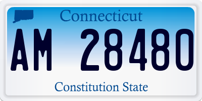 CT license plate AM28480