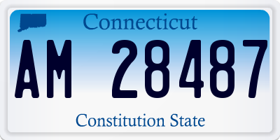 CT license plate AM28487