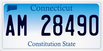 CT license plate AM28490
