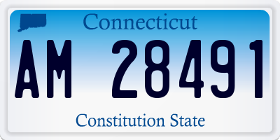 CT license plate AM28491