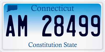 CT license plate AM28499