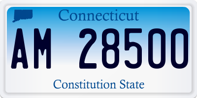 CT license plate AM28500