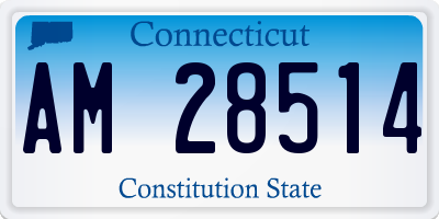 CT license plate AM28514