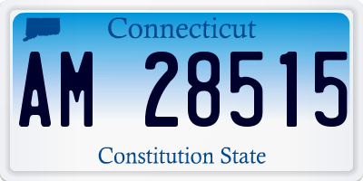 CT license plate AM28515