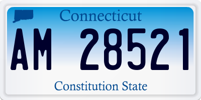 CT license plate AM28521