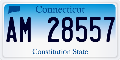 CT license plate AM28557
