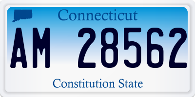 CT license plate AM28562