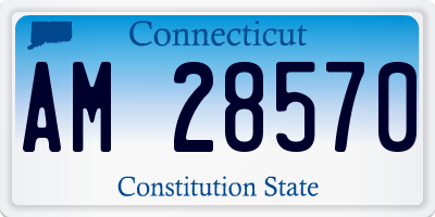 CT license plate AM28570