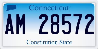 CT license plate AM28572