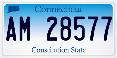 CT license plate AM28577