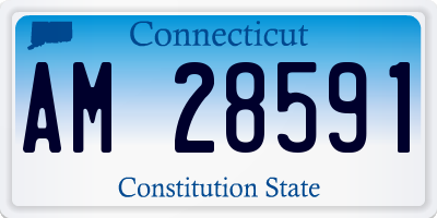 CT license plate AM28591