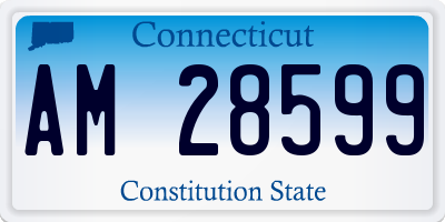 CT license plate AM28599
