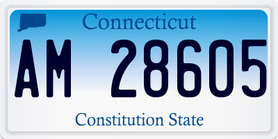 CT license plate AM28605