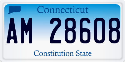 CT license plate AM28608
