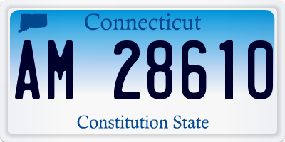 CT license plate AM28610