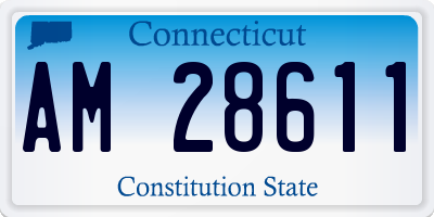 CT license plate AM28611