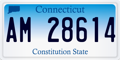 CT license plate AM28614