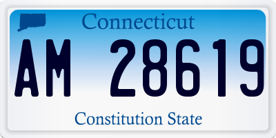 CT license plate AM28619