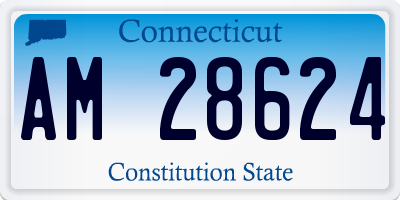 CT license plate AM28624