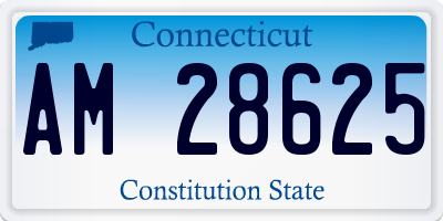 CT license plate AM28625