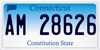 CT license plate AM28626