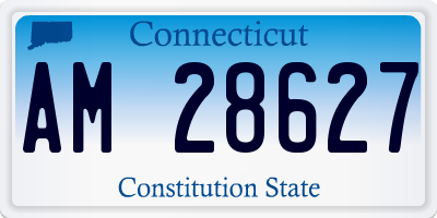 CT license plate AM28627