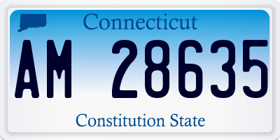 CT license plate AM28635