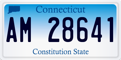 CT license plate AM28641