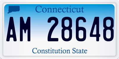 CT license plate AM28648