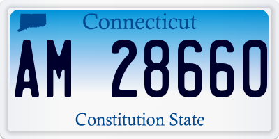 CT license plate AM28660