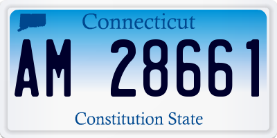 CT license plate AM28661