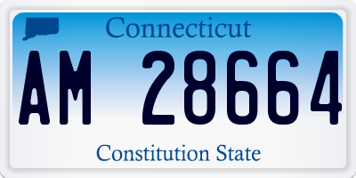 CT license plate AM28664