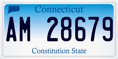 CT license plate AM28679