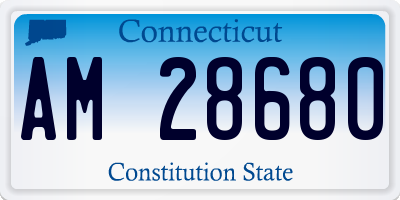 CT license plate AM28680