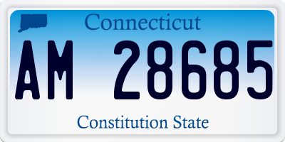 CT license plate AM28685