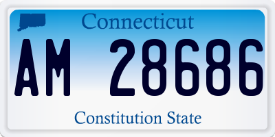 CT license plate AM28686