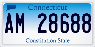 CT license plate AM28688